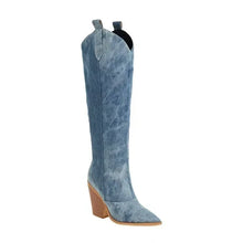 Load image into Gallery viewer, Denim Western Boots-Modern Baby Las Vegas