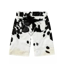 Load image into Gallery viewer, Luxe Cow Print Denim Shorts