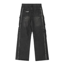 Load image into Gallery viewer, Wide Leg Denim Pocket Jeans