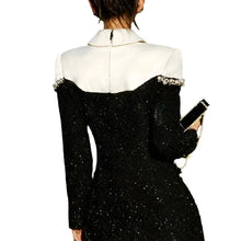 Load image into Gallery viewer, Patch Sequin Collar Mini Dress-Modern Baby Las Vegas