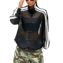 Load image into Gallery viewer, Striped Mesh Top