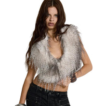 Load image into Gallery viewer, Fur Hooded Tank Top