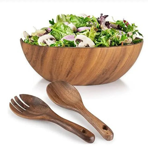 Acacia Wooden Salad Bowl-Modern Baby Las Vegas