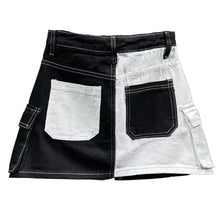 Load image into Gallery viewer, Color Block Pocket Denim Skirt