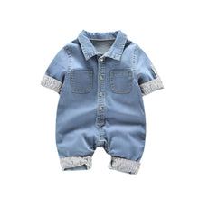 Load image into Gallery viewer, Dark Denim Romper-Modern Baby Las Vegas