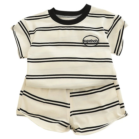 Double Stripe Short Set-Modern Baby Las Vegas
