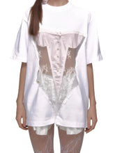 Load image into Gallery viewer, Lace Hollow Out Figure T-Shirt-Modern Baby Las Vegas