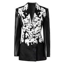Load image into Gallery viewer, Leather Patch Art Blazer-Modern Baby Las Vegas