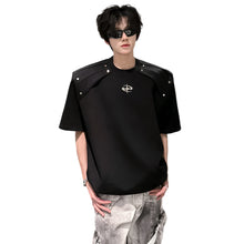 Load image into Gallery viewer, Studded Patch Shoulder Top-Modern Baby Las Vegas