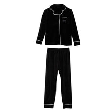 Load image into Gallery viewer, Black Velour Family Matching Pajamas