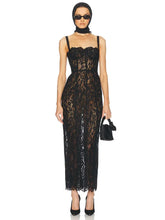 Load image into Gallery viewer, Lace Square-Neck Dress