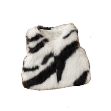 Load image into Gallery viewer, Zebra Print Fur Vest-Modern Baby Las Vegas