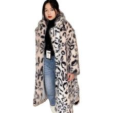 Load image into Gallery viewer, Beige Leopard Fur Coat