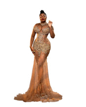 Load image into Gallery viewer, Luxury Illusion Beaded Dress
