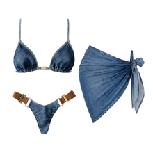 Load image into Gallery viewer, Denim Print Bikini