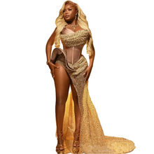 Load image into Gallery viewer, Irregular Mesh Beaded Dress
