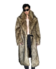 Load image into Gallery viewer, Long Brown Fur Coat