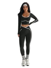 Load image into Gallery viewer, Color Block Lined Bralette Yoga Set