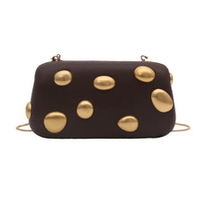 Load image into Gallery viewer, Gold Pebble Beaded Hangbag
