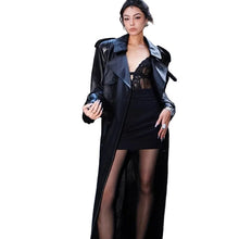 Load image into Gallery viewer, Leather Trench Coat