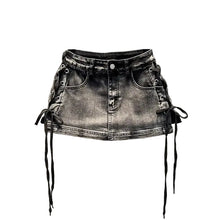 Load image into Gallery viewer, Lace Up Denim Skirt Collection