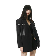Load image into Gallery viewer, Diamond Tassel Blazer