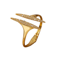 Load image into Gallery viewer, Gold Diamond Slash Cuff Bracelet-Modern Baby Las Vegas