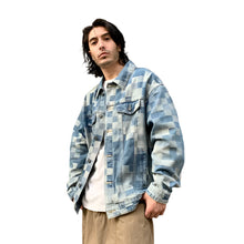 Load image into Gallery viewer, Checker Denim Jacket-Modern Baby Las Vegas