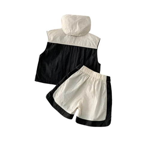 Hooded Tracksuit Short Set-Modern Baby Las Vegas