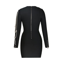 Load image into Gallery viewer, Pearl Drip Beaded Mini Dress-Modern Baby Las Vegas