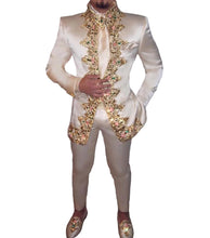 Load image into Gallery viewer, Royal Satin Beaded Suit