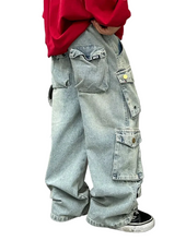 Load image into Gallery viewer, Multi- Pocket Denim Jeans