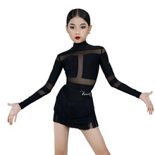 Load image into Gallery viewer, Hollow Out Block Mesh Tassle Dress Set-Modern Baby Las Vegas