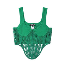 Load image into Gallery viewer, White Irregular Knit Tank Top-Modern Baby Las Vegas