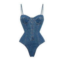 Load image into Gallery viewer, Denim Print Bikini