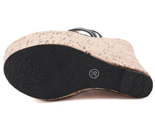 Load image into Gallery viewer, Multi-Cross Strap Wedge Sandals-Modern Baby Las Vegas