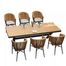 Load image into Gallery viewer, Luxury Outdoor Wood Rattan Table Set-Modern Baby Las Vegas