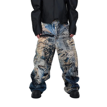 Load image into Gallery viewer, 3D Printed Graffiti Ripped Denim Jeans