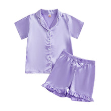 Load image into Gallery viewer, Satin Ruffled Pajamas