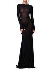 Load image into Gallery viewer, Backless Lace-Up Maxi Dress-Modern Baby Las Vegas