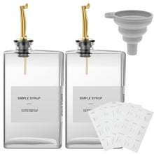 Load image into Gallery viewer, 500ml Rectangular Olive Oil Glass Dispenser Bottle