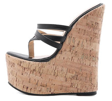 Load image into Gallery viewer, Multi-Cross Strap Wedge Sandals-Modern Baby Las Vegas