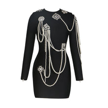 Load image into Gallery viewer, Pearl Drip Beaded Mini Dress-Modern Baby Las Vegas