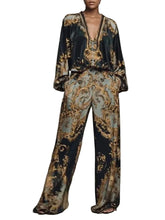 Load image into Gallery viewer, Paisley Satin Pant Set