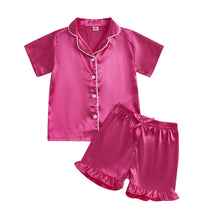 Load image into Gallery viewer, Satin Ruffled Pajamas