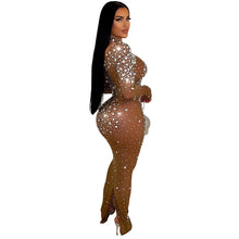 Load image into Gallery viewer, Long Crystal Mesh Dress-Modern Baby Las Vegas