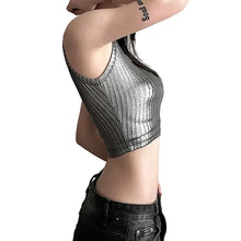 Load image into Gallery viewer, Retro Metallic Letter Tank Top