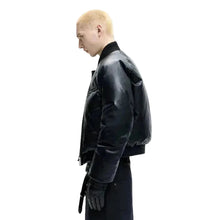 Load image into Gallery viewer, Oversized Leather Cotton Padded Jacket