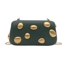 Load image into Gallery viewer, Gold Pebble Beaded Hangbag
