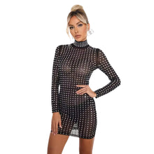 Load image into Gallery viewer, Crystal Mesh Mini Dress-Modern Baby Las Vegas